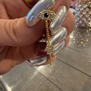 Single Earring 18k Gold Over Silver